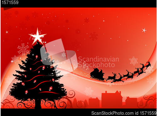 Image of Christmas greeting card design background