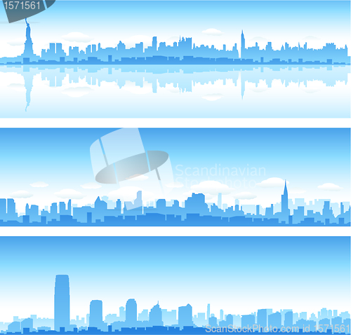 Image of Cityscapes silhouettes background