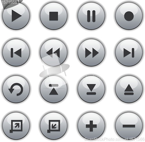 Image of Glossy Media buttons