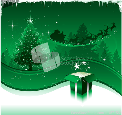 Image of Christmas greeting card design background