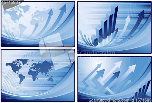 Image of Blue finance business background
