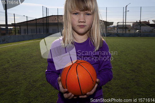 Image of Girl with a basketball