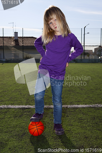 Image of Girl with a basketball