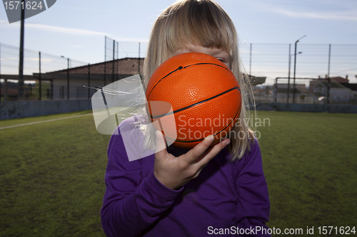 Image of Girl with a basketball