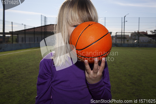 Image of Girl with a basketball