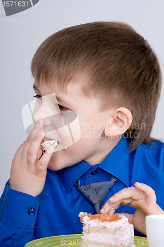 Image of child with cake