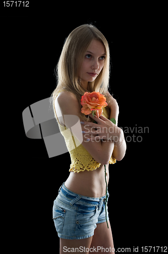 Image of Girl with flower