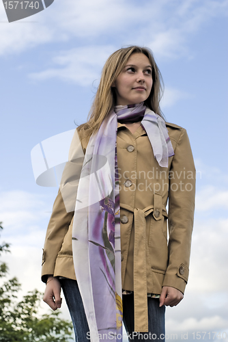 Image of Pretty girl in park