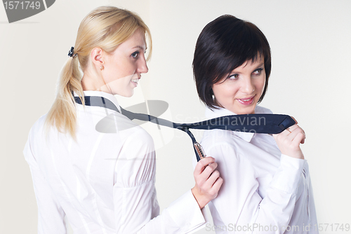 Image of Relaxong businesswoman