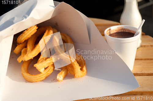 Image of Churros with chocolate