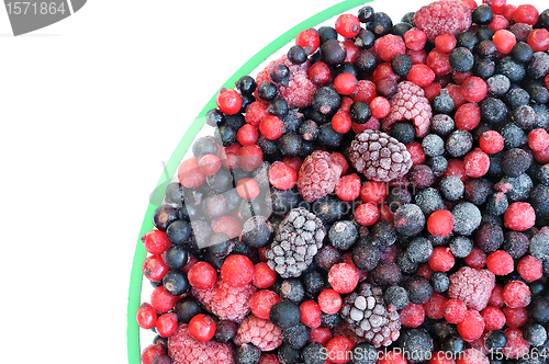 Image of Frozen mixed fruit in bowl - berries