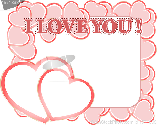 Image of Valentine card with copyspace. love valentine day series