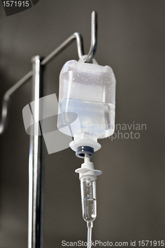 Image of Dropping bottle with antibiotic in a hospital