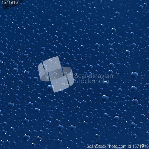 Image of Texture - water drops on blue