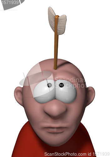 Image of arrow in head