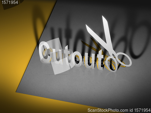 Image of paper cutout scissors