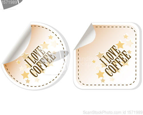 Image of I love coffee vector stickers