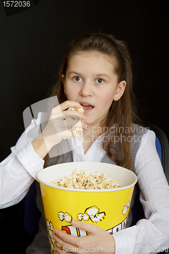 Image of girl in a movie theater