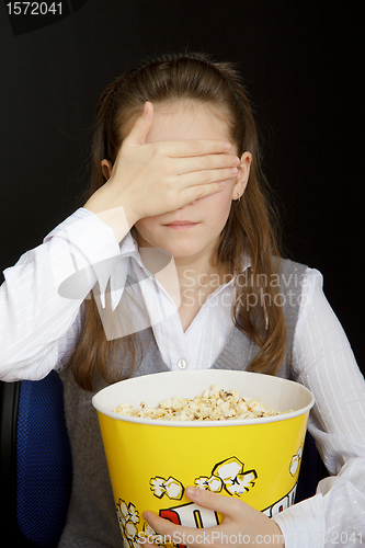 Image of girl in a movie theater