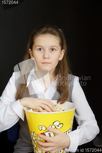 Image of girl in a movie theater