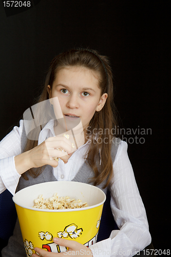 Image of girl with popcorn
