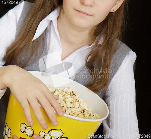 Image of girl in a movie theater