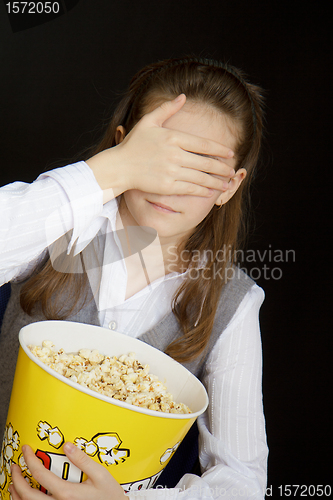 Image of girl in a movie theater