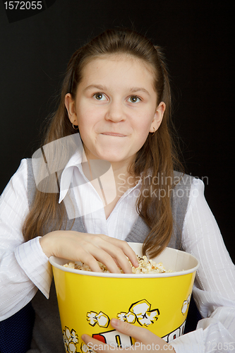 Image of girl in a movie theater