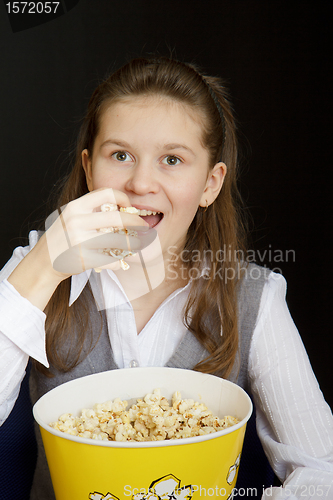 Image of girl in a movie theater
