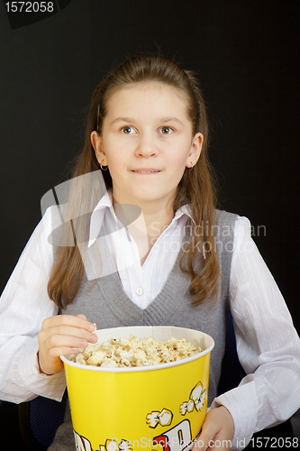 Image of girl in a movie theater