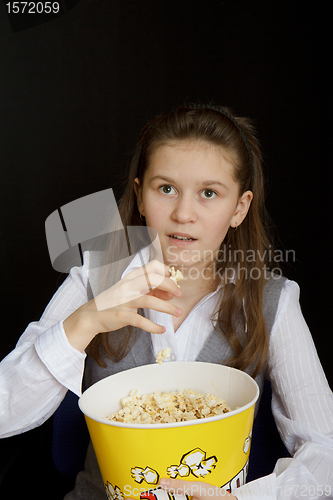 Image of girl with popcorn