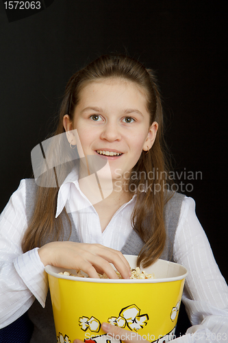 Image of girl in a movie theater