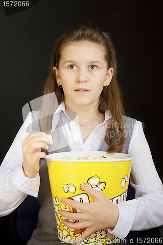 Image of girl in a movie theater