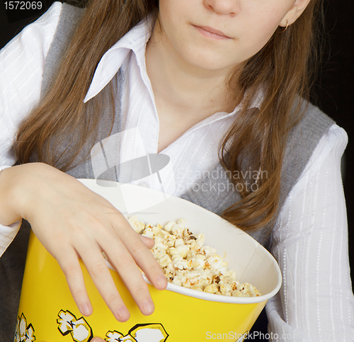 Image of girl in a movie theater