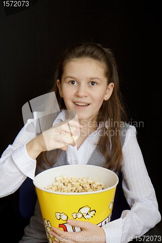 Image of girl with popcorn