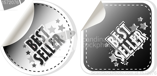 Image of Best seller stickers set isolated on white