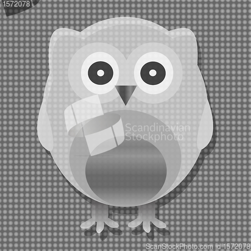 Image of Cute metal owl. vector