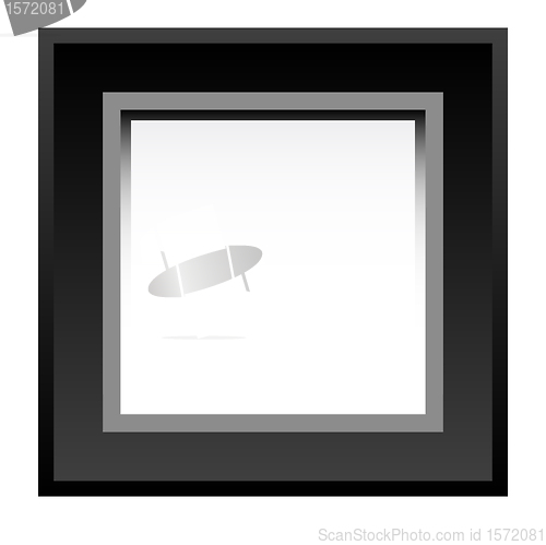 Image of Black photo frame isolated on white background