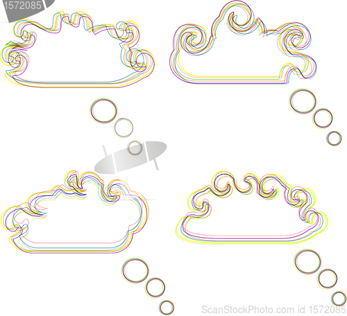 Image of Speech bubbles abstract vector background