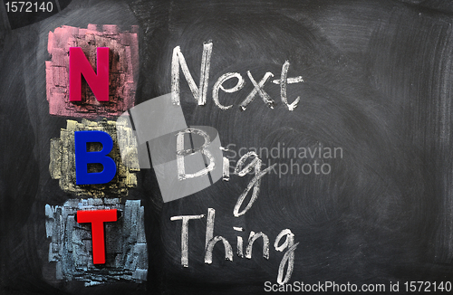 Image of Acronym of NBT for Next Big Thing