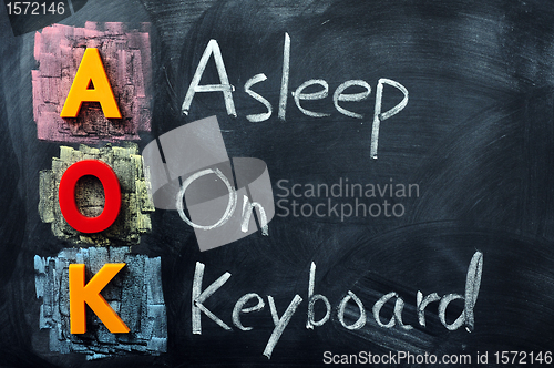 Image of Acronym of AOK for Asleep on Keyboard