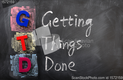 Image of Acronym of GTD for Getting Things Done