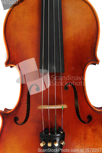 Image of detail of violin