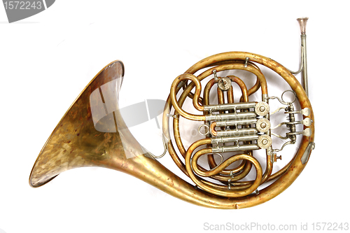 Image of old french horn