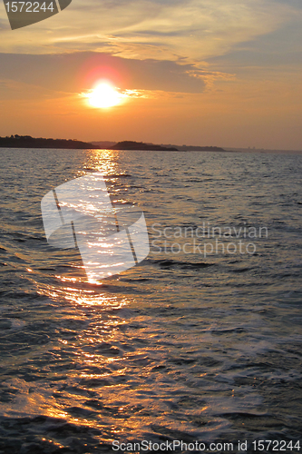 Image of sunset on the sea