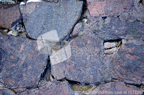 Image of Ancient grunge walls of polished stone background 