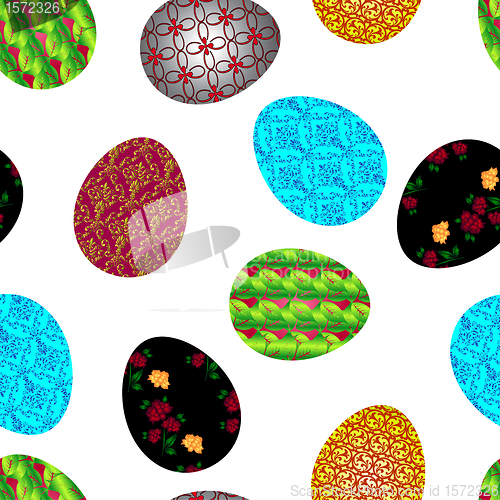 Image of Seamless wallpaper   with easter eggs