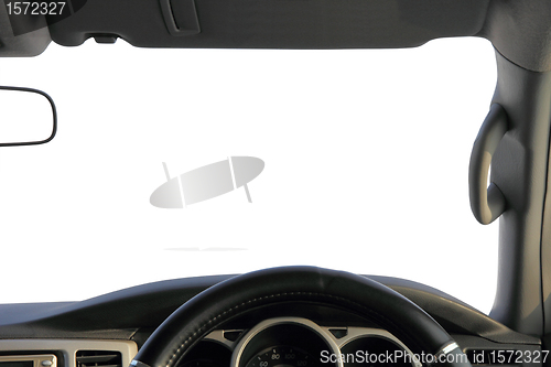 Image of The view from the car, a white background for your text.