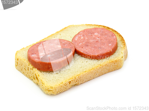 Image of Healthy sandwich with sausage 