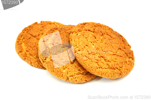 Image of Trio Of   Cookies Isolated On White Background